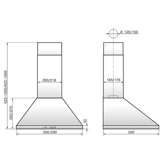 Вытяжка Elikor Вента 60Н-650-КЗД Нержавеющая сталь