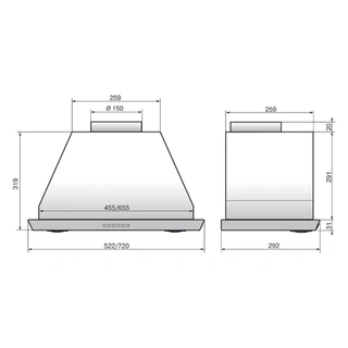 Вытяжка Elikor Врезной блок BOX 52П-700 Белый