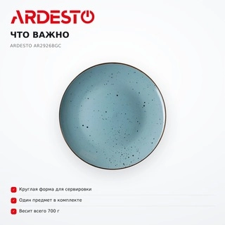 Тарелка Ardesto AR2926BGC - фото 6
