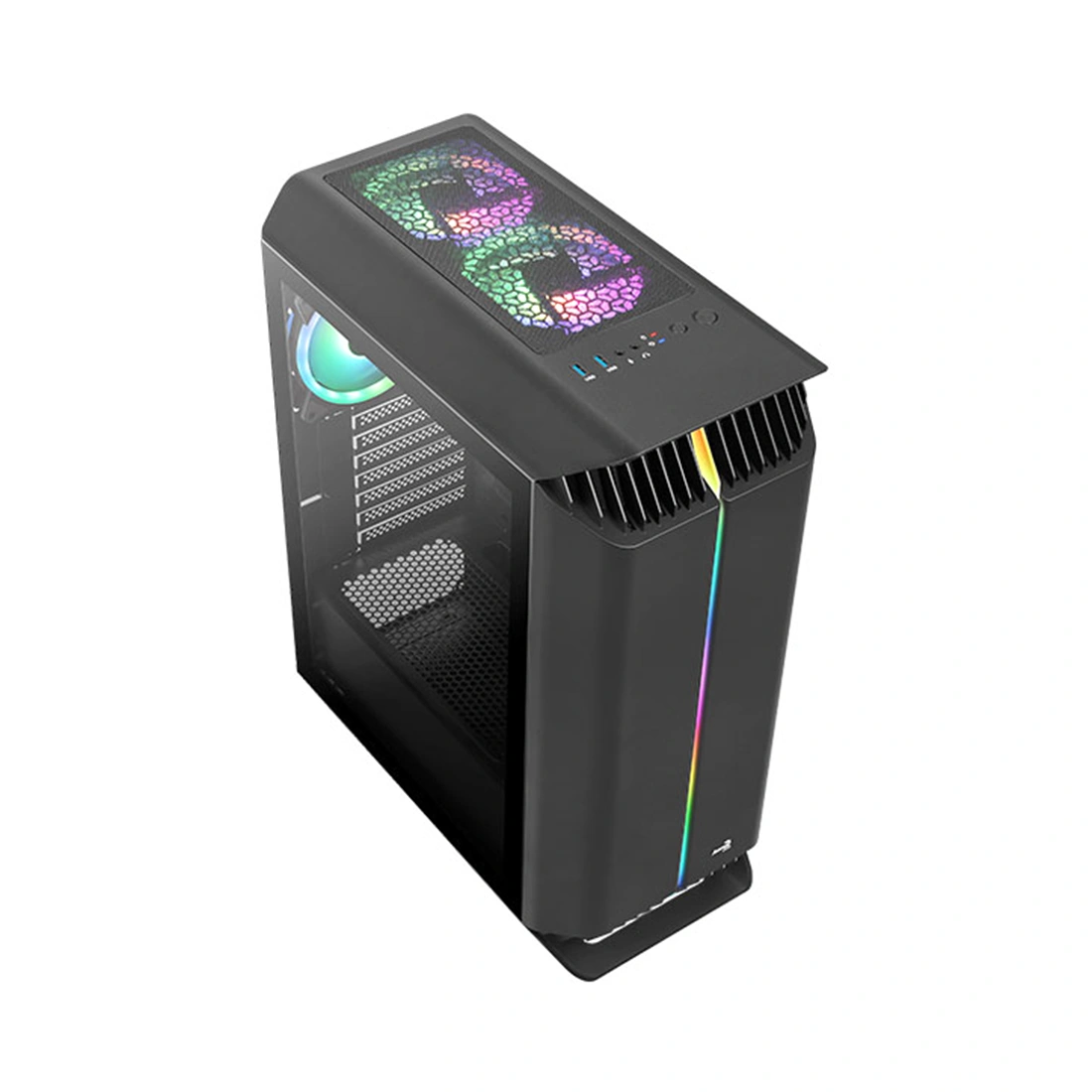 Компьютерный корпус Aerocool Gladiator Duo-G-BK-v1 без Б/П  - фото 3