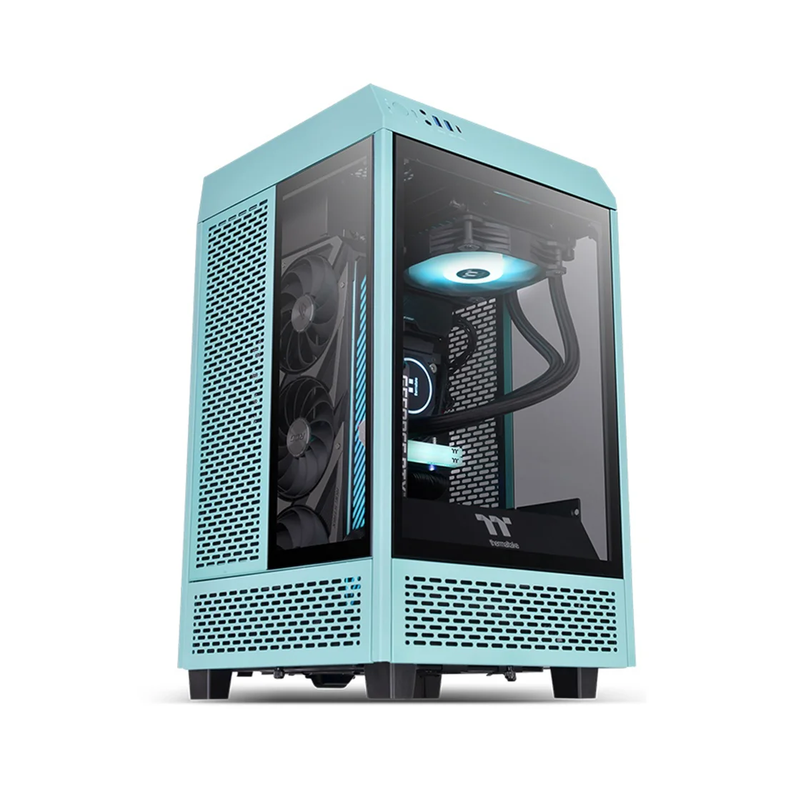 Компьютерный корпус Thermaltake The Tower 100 Turquoise без Б/П 