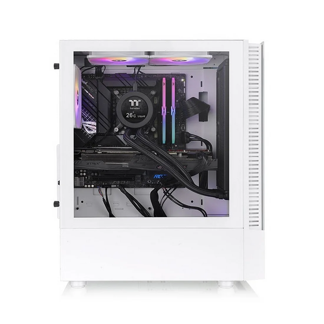 Компьютерный корпус Thermaltake View 200 TG Snow ARGB без Б/П  - фото 3