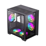 Компьютерный корпус Gamemax Infinity Mini 7 ARGB Fans + Controller Black без Б/П  - фото 5