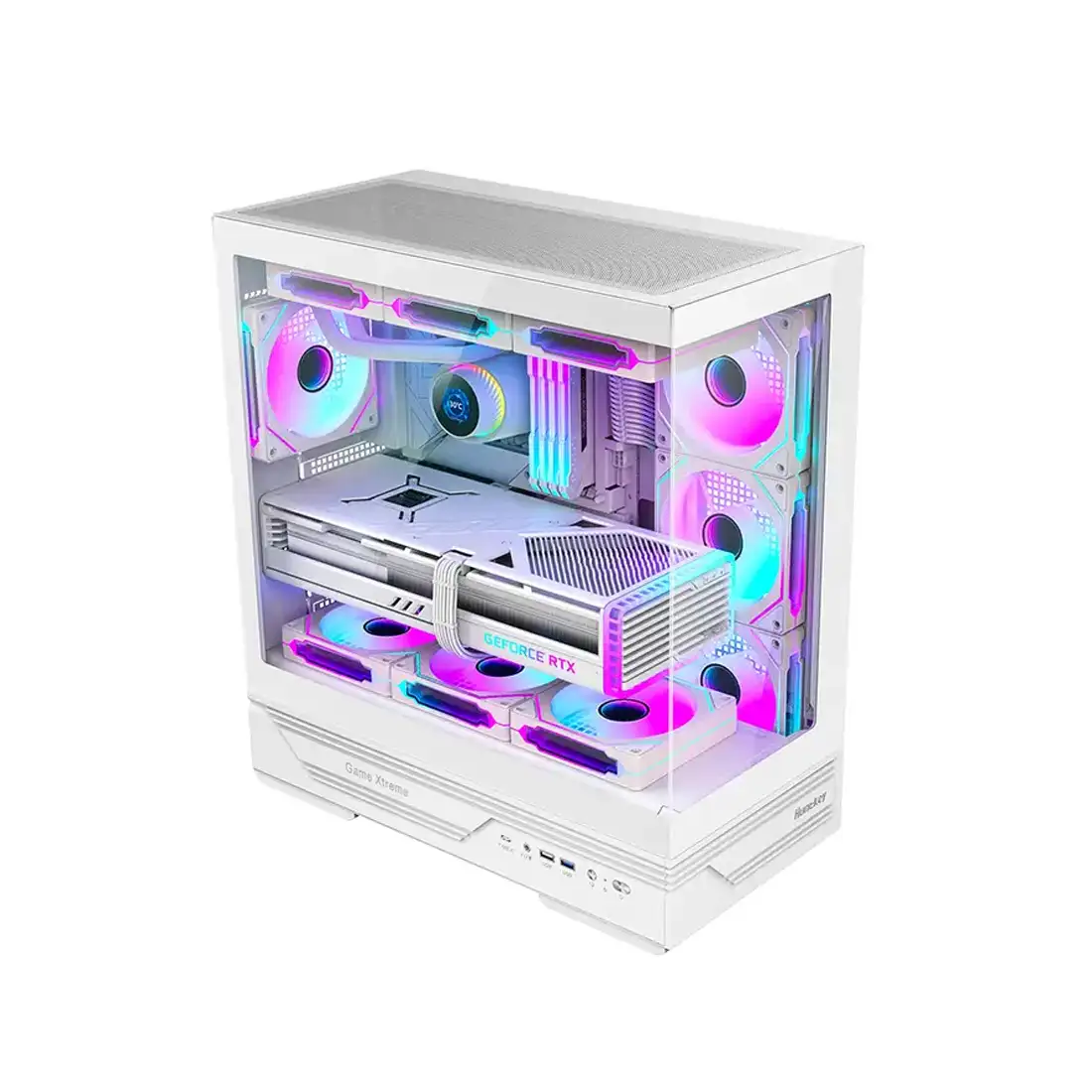 Компьютерный корпус Huntkey GX760A Fortune White без Б/П  - фото 3