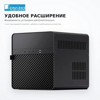 Jonsbo компьютер корпусы N2 Black без Б/П - фото 4