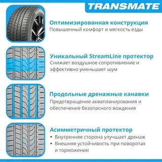 Шина Transmate Touring 185/65R14 86H H7 летняя  - фото 6
