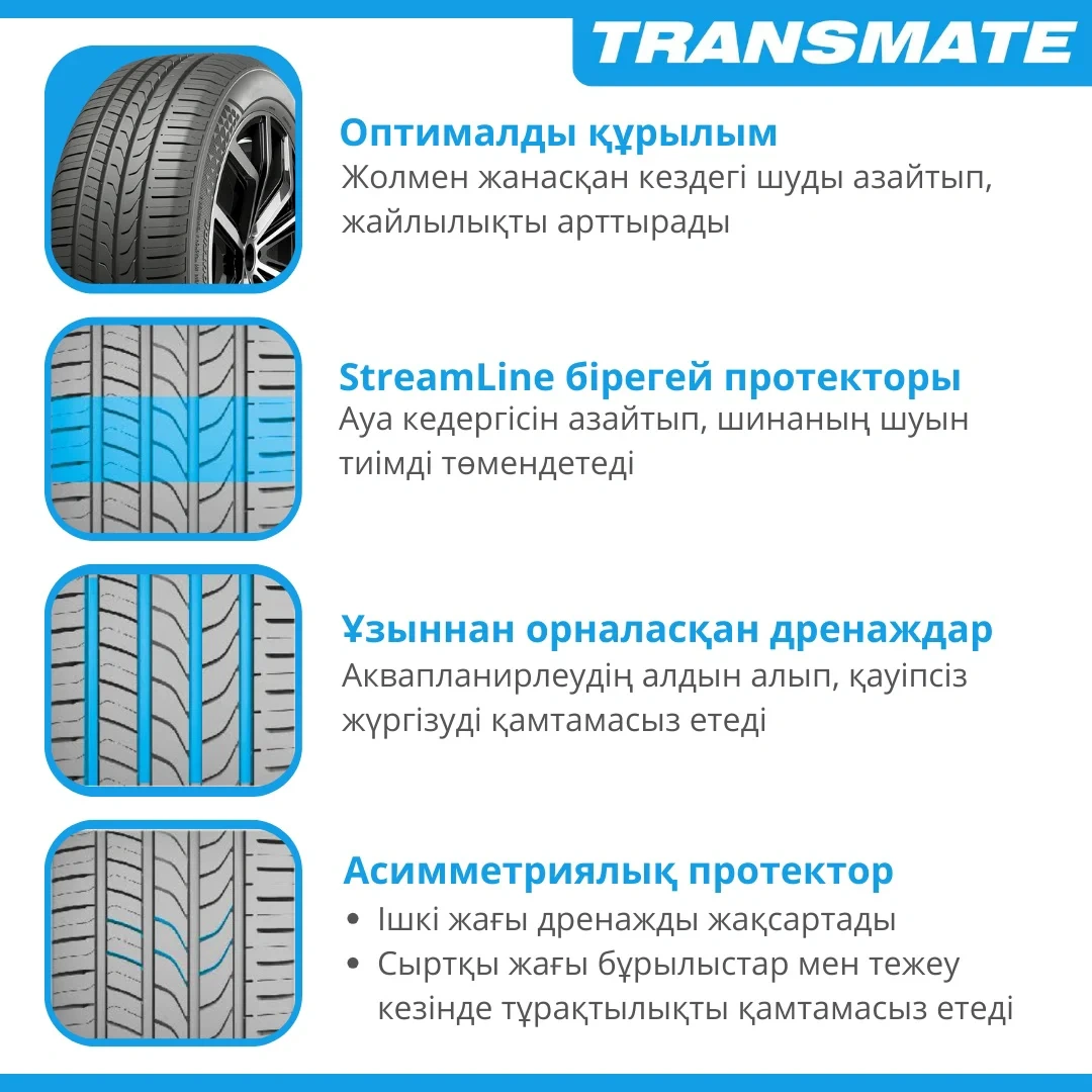 Шина Transmate Touring 185/70R14 88T H7 летняя  - фото 11