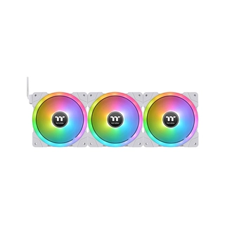 Кулер для компьютерного корпуса Thermaltake SWAFAN EX12 RGB PC Cooling Fan White (3-Fan Pack) 
