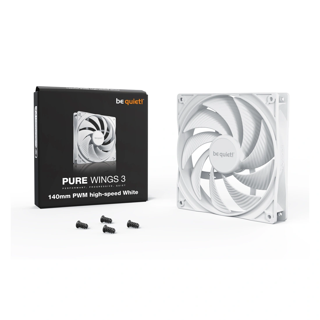 Вентилятор для компьютерного корпуса Bequiet! Pure Wings 3 140mm PWM high-speed White BL113 - фото 4