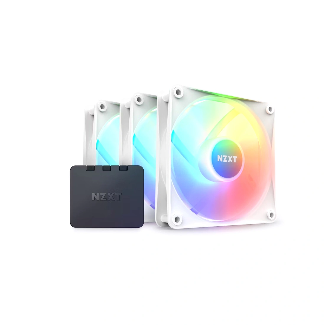Комплект кулеров для компьютерного корпуса NZXT F120 RGB Core RF-C12TF-W1 White 3в1 RF-C12TF-W1 - фото 4