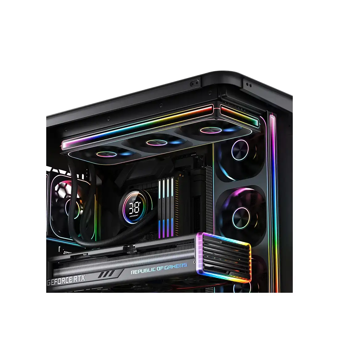 Вентилятор для компьютерного корпуса Jonsbo ZA-360BR Black ZA-360BR Black - фото 3