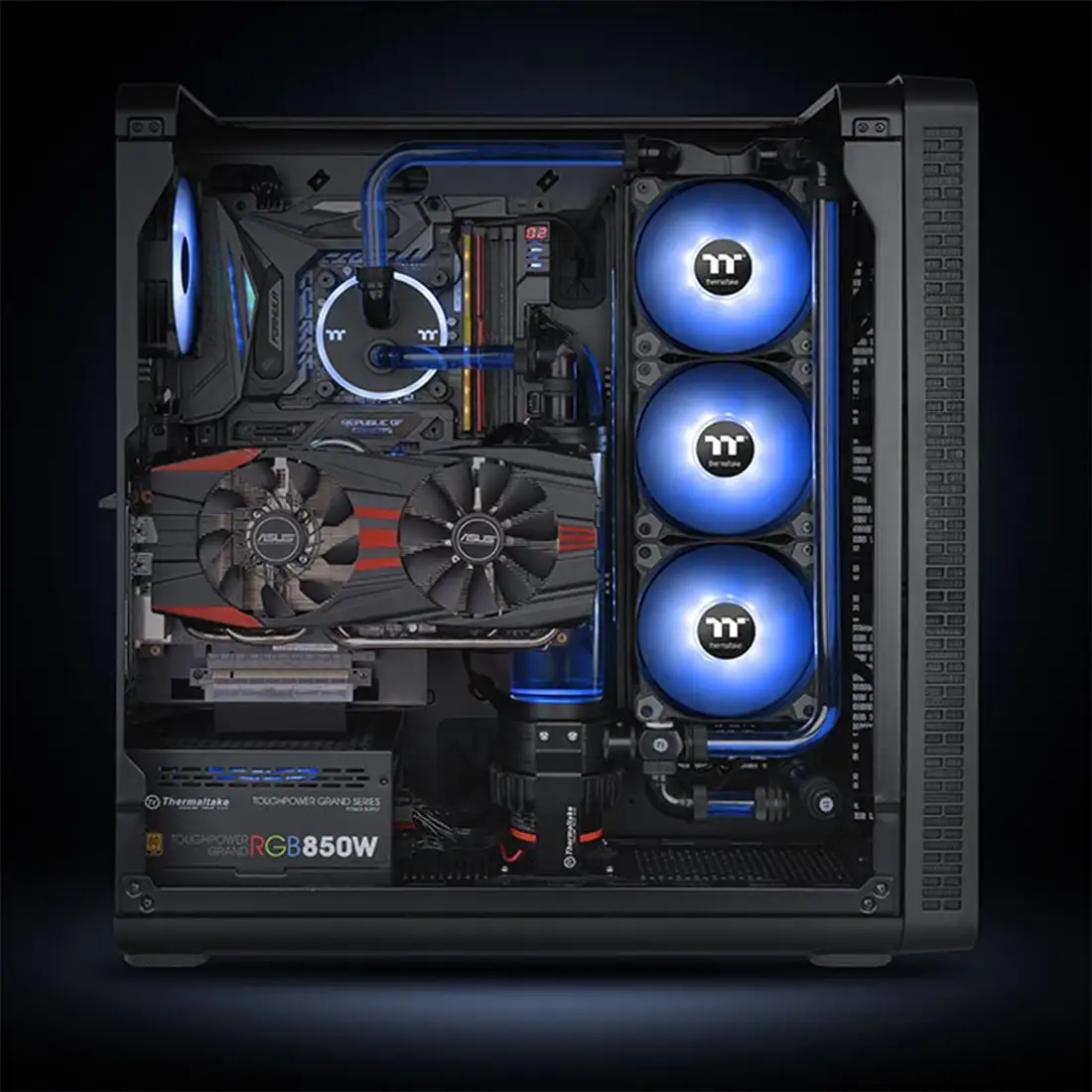 Кулер для компьютерного корпуса Thermaltake Pure A12 LED Blue (Single Fan Pack) CL-F109-PL12BU-A