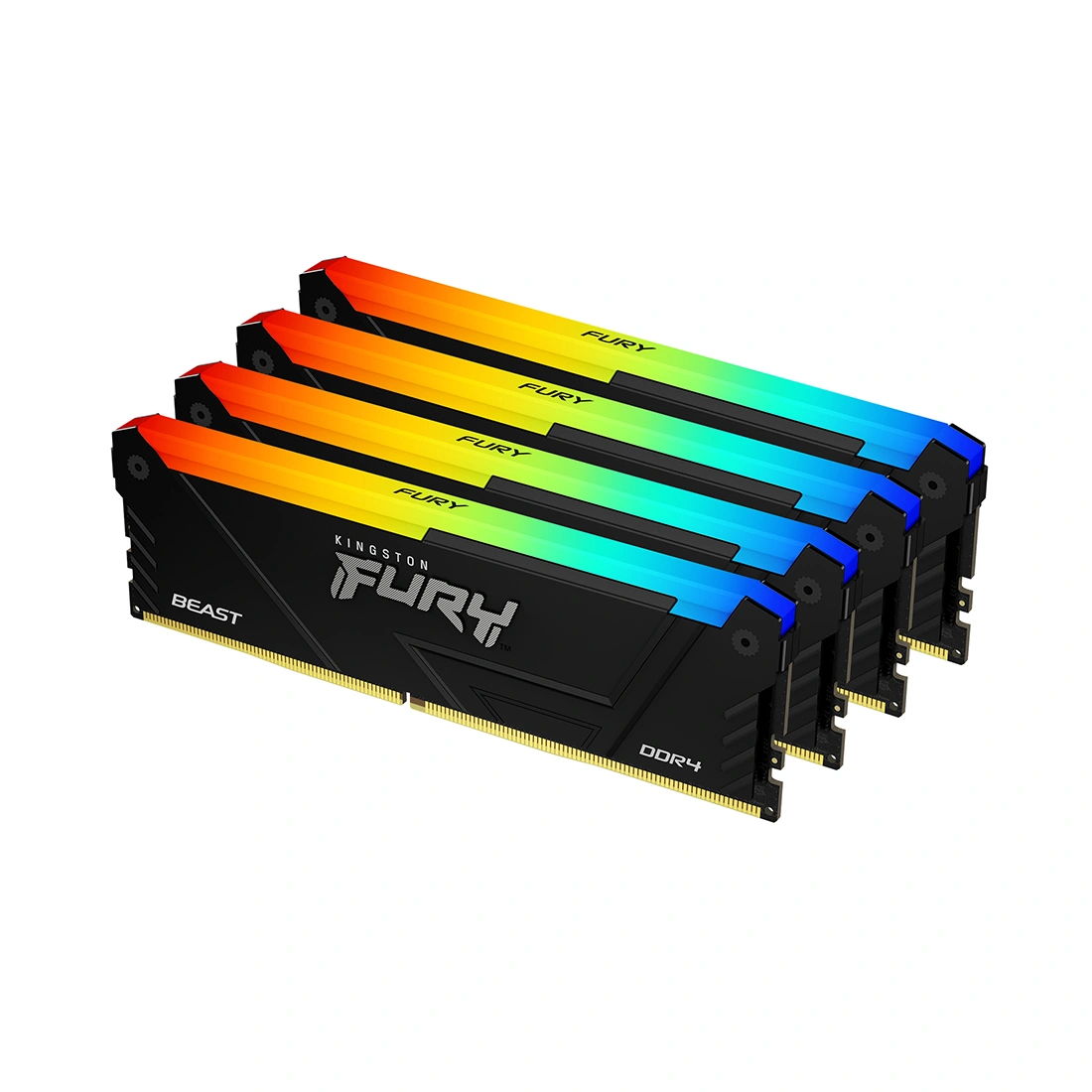 Комплект модулей памяти Kingston FURY Beast RGB KF432C16BB12AK4/64 DDR4 64GB (Kit 4x16GB) 3200MHz 