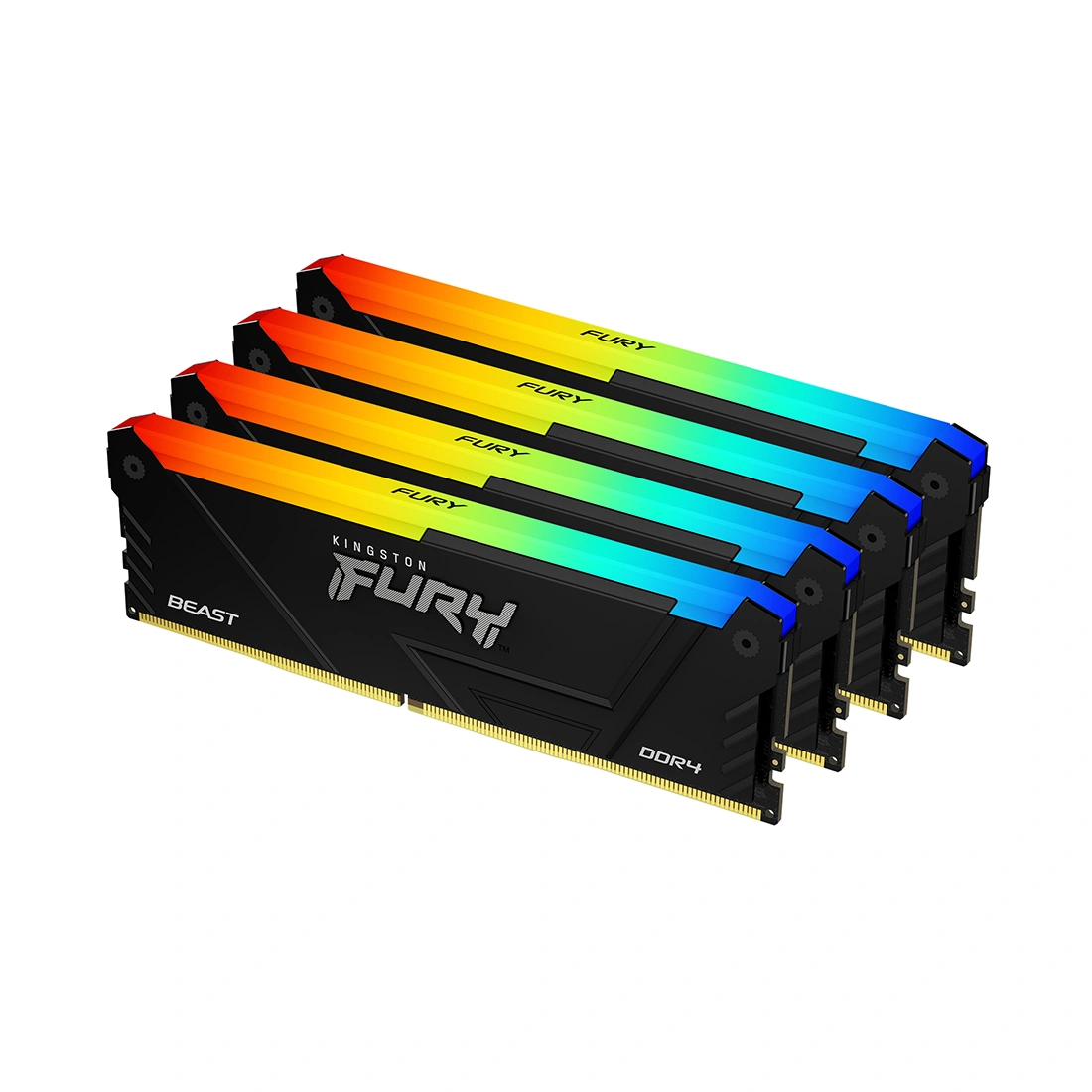 Комплект модулей памяти Kingston FURY Beast RGB KF432C16BB2AK4/128 DDR4 128GB (Kit 4x32GB) 3200MHz 
