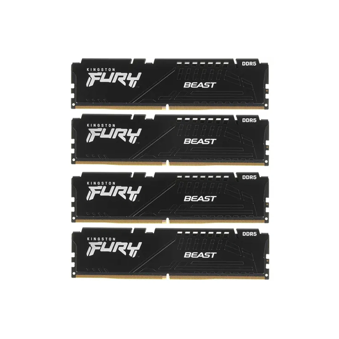 Комплект модулей памяти Kingston FURY Beast KF556C40BBK4-128 DDR5 128GB (Kit 4x32GB) 5600MHz KF556C40BBK4-128