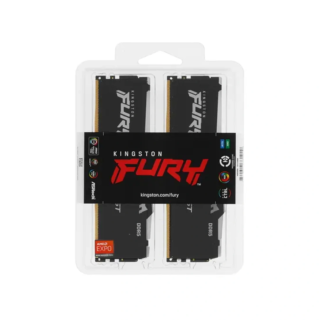 Комплект модулей памяти Kingston FURY Beast RGB EXPO KF556C36BBEAK2-64 DDR5 64GB (Kit 2x32GB) 5600MH  - фото 3