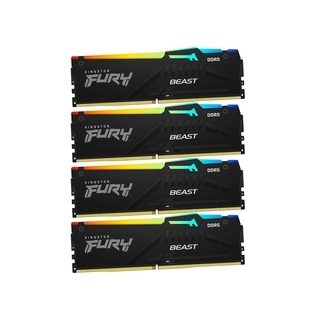 Комплект модулей памяти Kingston FURY Beast RGB XMP KF556C40BBAK4-128 DDR5 128GB (Kit 4x32GB) 5600MH KF556C40BBAK4-128