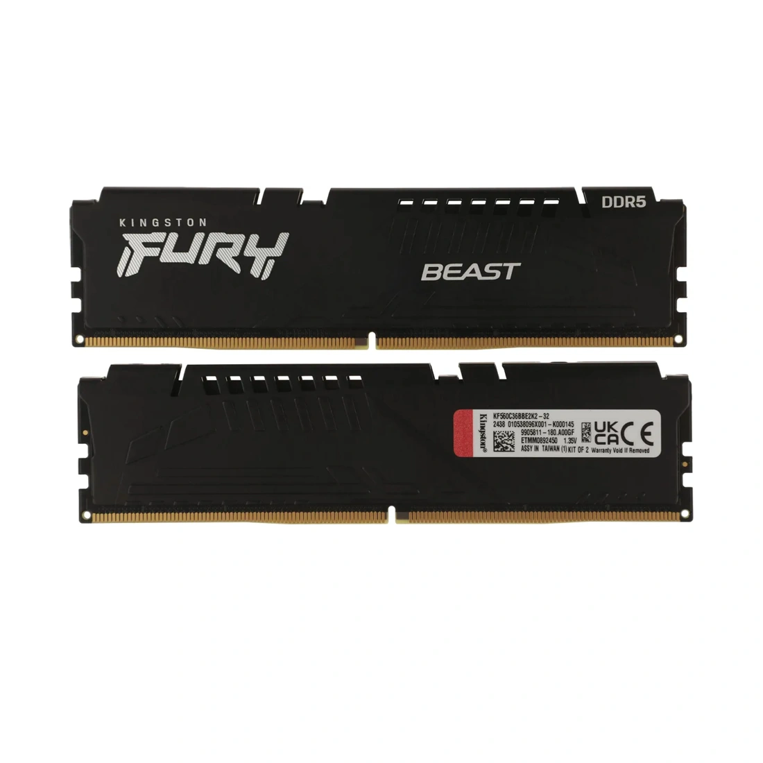 Комплект модулей памяти Kingston FURY Beast Black KF560C36BBE2K2-32 DDR5 32GB (Kit 2x16GB) 6000MHz 