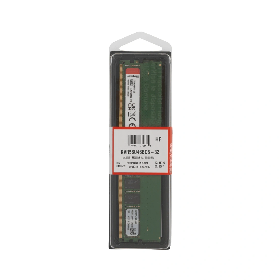 Модуль памяти Kingston KVR56U46BD8-32 DDR5 32GB KVR56U46BD8-32 - фото 3