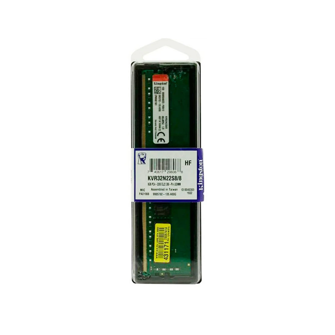 Модуль памяти Kingston KVR32N22S8/8WP DDR4 8GB 3200MHz  - фото 3