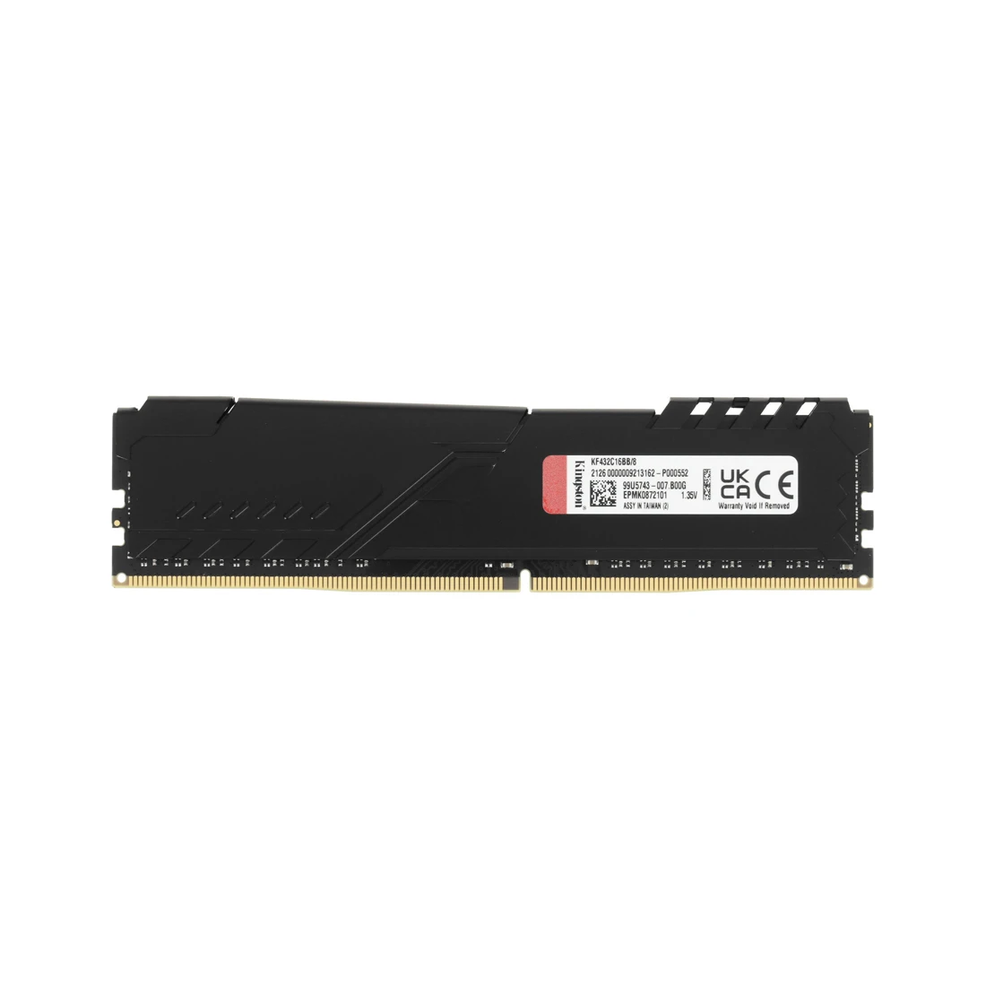 Модуль памяти Kingston FURY Beast KF432C16BB/8WP DDR4 8GB 3200MHz Чёрный  - фото 2