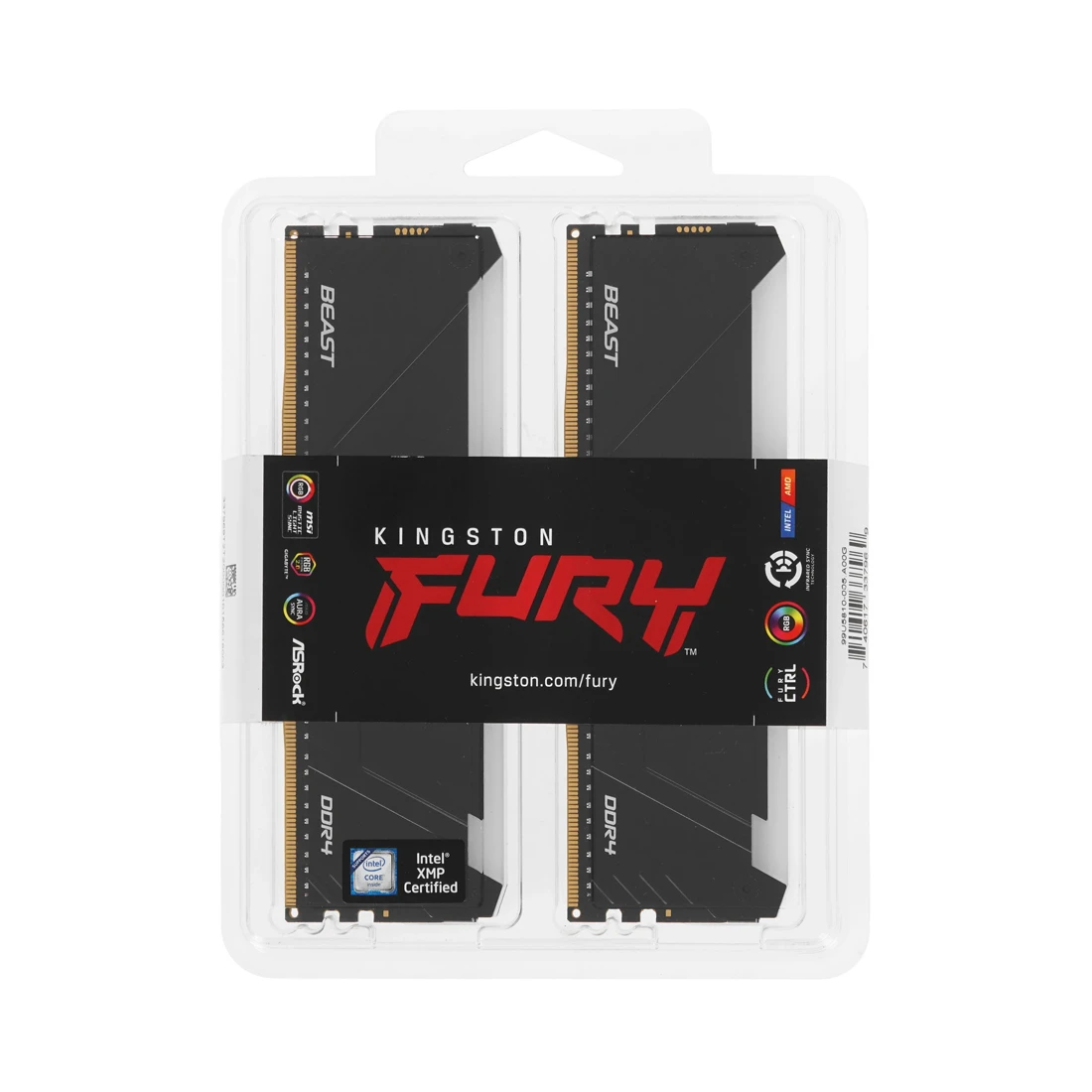 Комплект модулей памяти Kingston FURY Beast RGB KF432C16BB12AK2/32WP DDR4 32GB (Kit 2x16GB) 3200MHz  - фото 3