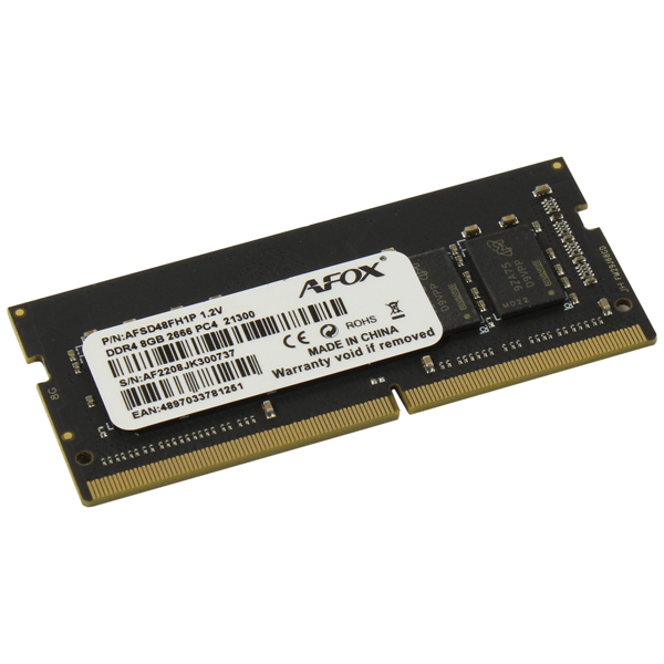 Оперативная память AFOX DDR4 2666 8GB SO-DIMM (AFSD48FH1P)