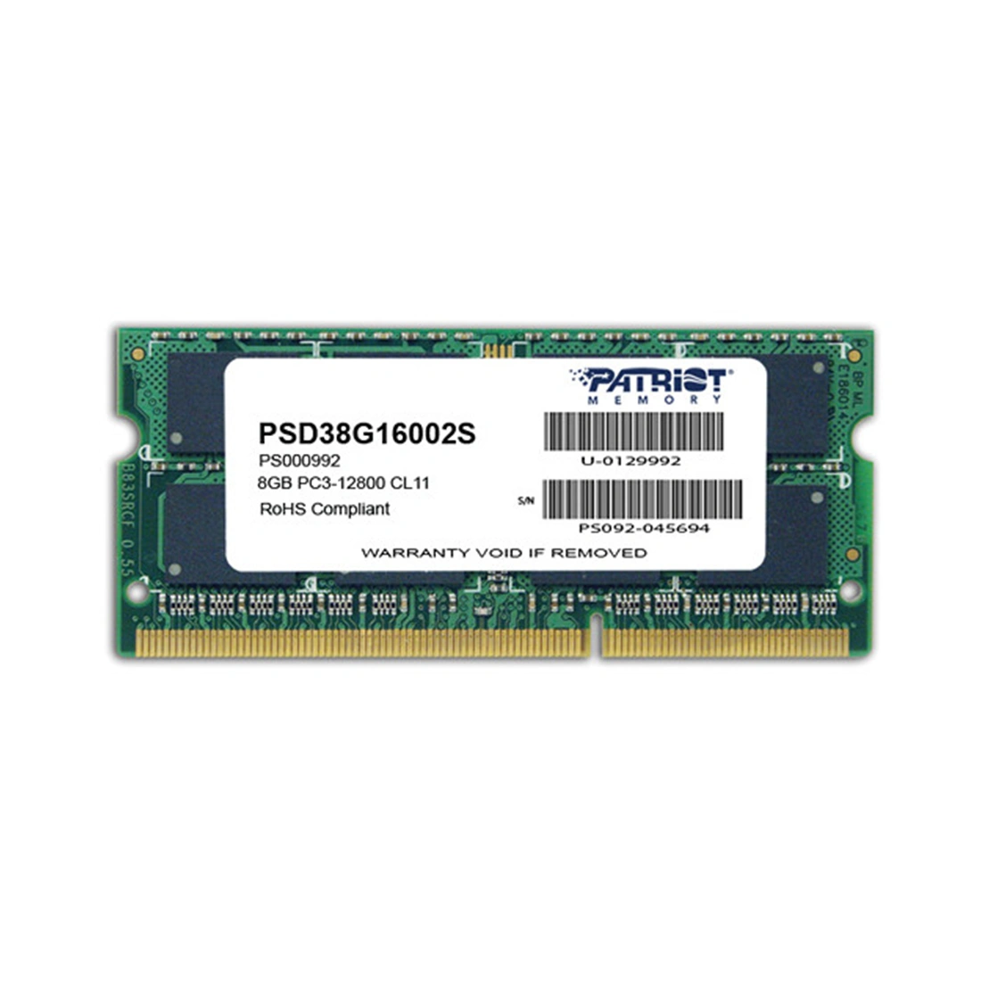 Модуль памяти для ноутбука Patriot SL PSD38G16002S DDR3 8GB 