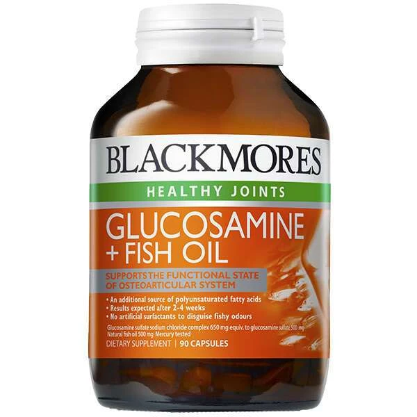 Blackmores биологиялық белсенді қоспа Glucosamine + Fish Oil