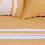 Постельное бельё "Этель" евро Дерби (бежевый) 200х220 см, 220х240 см, 50х70 ± 3 см - 2 шт., новосатин  - фото 5