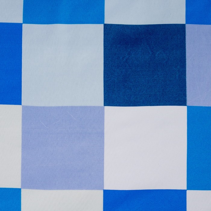Постельное бельё "Этель" евро Пиксели (синий) 200х220 см, 220х240 см, 50х70 ± 3 см - 2 шт., новосатин 