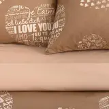 Постельное бельё "Этель" евро Te amo (вид 3) 200 х 217 см, 220 х 240 см, 70 х 70 - 2 шт, бязь  - фото 6