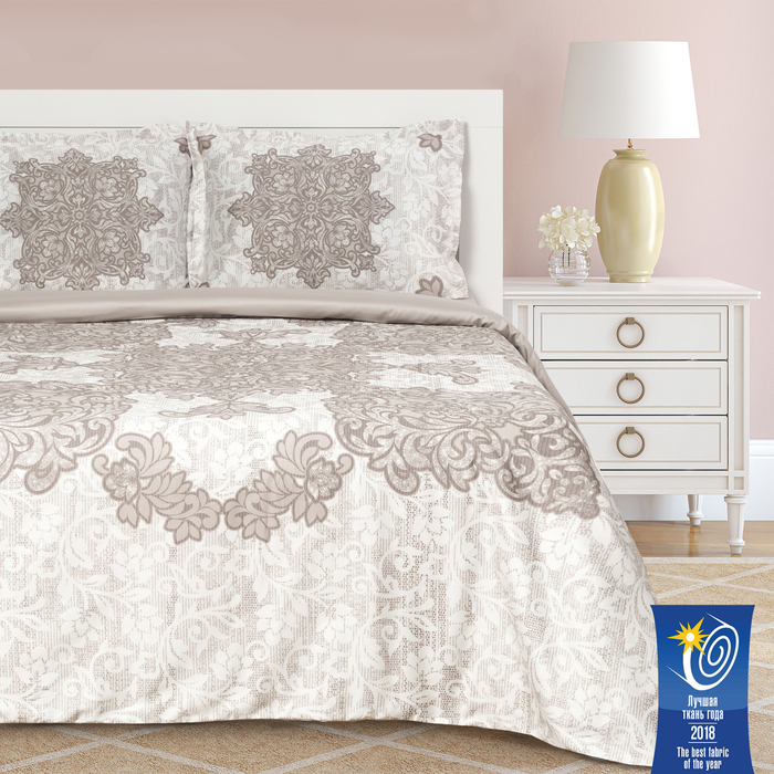 Постельное бельё «Этель», 2-сп., «Королевский вензель», 175 × 215 см, 200 × 220 см, 50 × 70 (+3) см, 2 шт., хлопок 100 %  Постельное бельё «Этель», 2-сп., «Королевский вензель», 175 × 215 см, 200 × 220 см, 50 × 70 (+3) см, 2 шт., хлопок 100 %