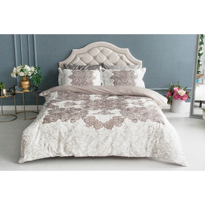 Постельное бельё «Этель», 2-сп., «Королевский вензель», 175 × 215 см, 200 × 220 см, 50 × 70 (+3) см, 2 шт., хлопок 100 %  - фото 3 | sulpak.kg Постельное бельё «Этель», 2-сп., «Королевский вензель», 175 × 215 см, 200 × 220 см, 50 × 70 (+3) см, 2 шт., хлопок 100 %  - фото 3