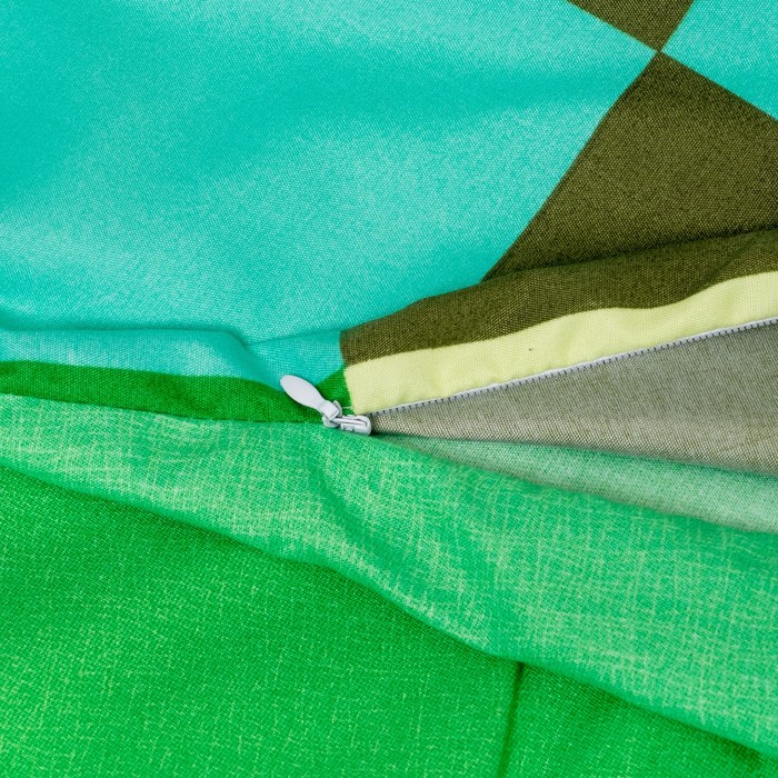 Постельное бельё "Этель" 2 сп. Пиксели (зелёный) 180х210 см, 220х240 см, 50х70 ± 3 см - 2 шт., новосатин 