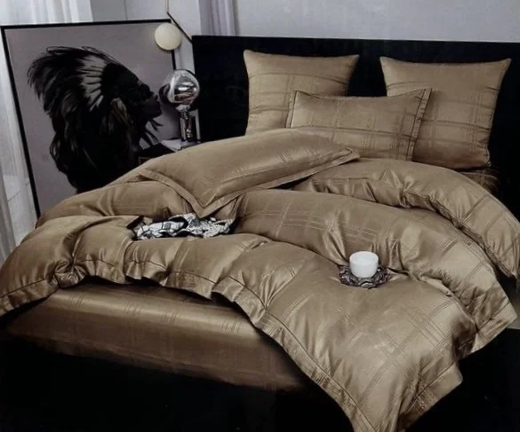 Комплект постельного белья Candies LS4566 золотистый двуспальный 