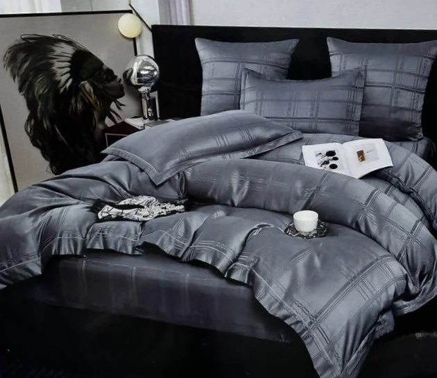 Комплект постельного белья Candies серый евростандарт 