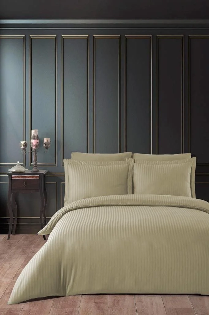 Комплект постельного белья Varol бежевый двуспальный  - фото 2