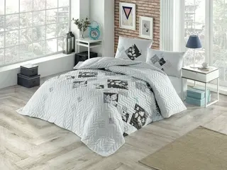 Комплект постельного белья Kristal Cemre Mavi с одеялом двуспальный 