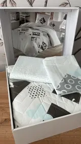 Комплект постельного белья Kristal Cemre Mavi с одеялом двуспальный 