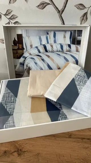 Комплект постельного белья Varol волны двуспальный 