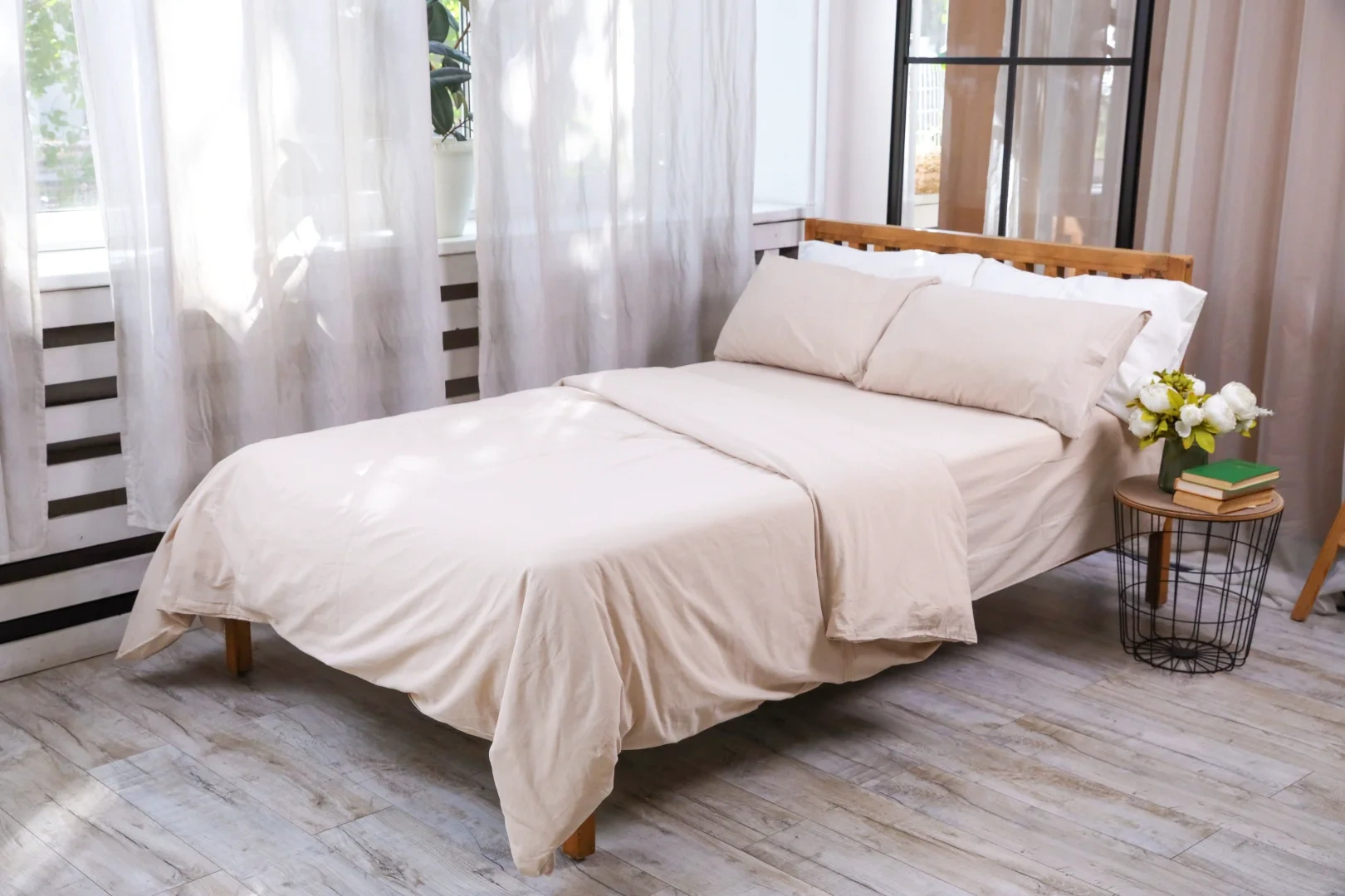 Комплект постельного белья Soft Care бежевый двуспальный  - фото 2