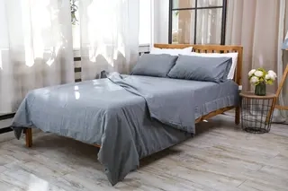 Комплект постельного белья Soft Care темно-серый двуспальный 