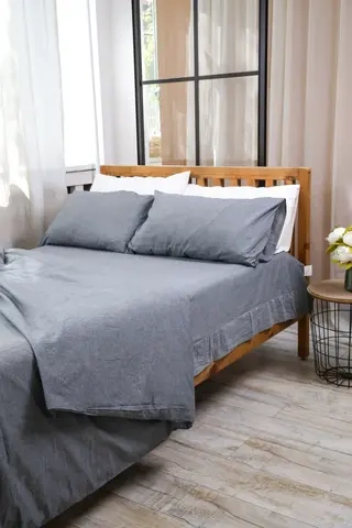 Комплект постельного белья Soft Care темно-серый двуспальный 