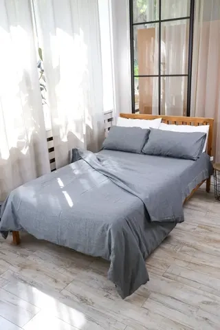 Комплект постельного белья Soft Care темно-серый двуспальный 