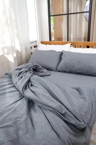 Комплект постельного белья Soft Care темно-серый двуспальный 