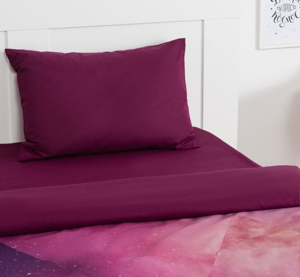 Комплект постельного белья Этель Вселенная бордовый 4532770  Комплект постельного белья Этель Вселенная бордовый 4532770