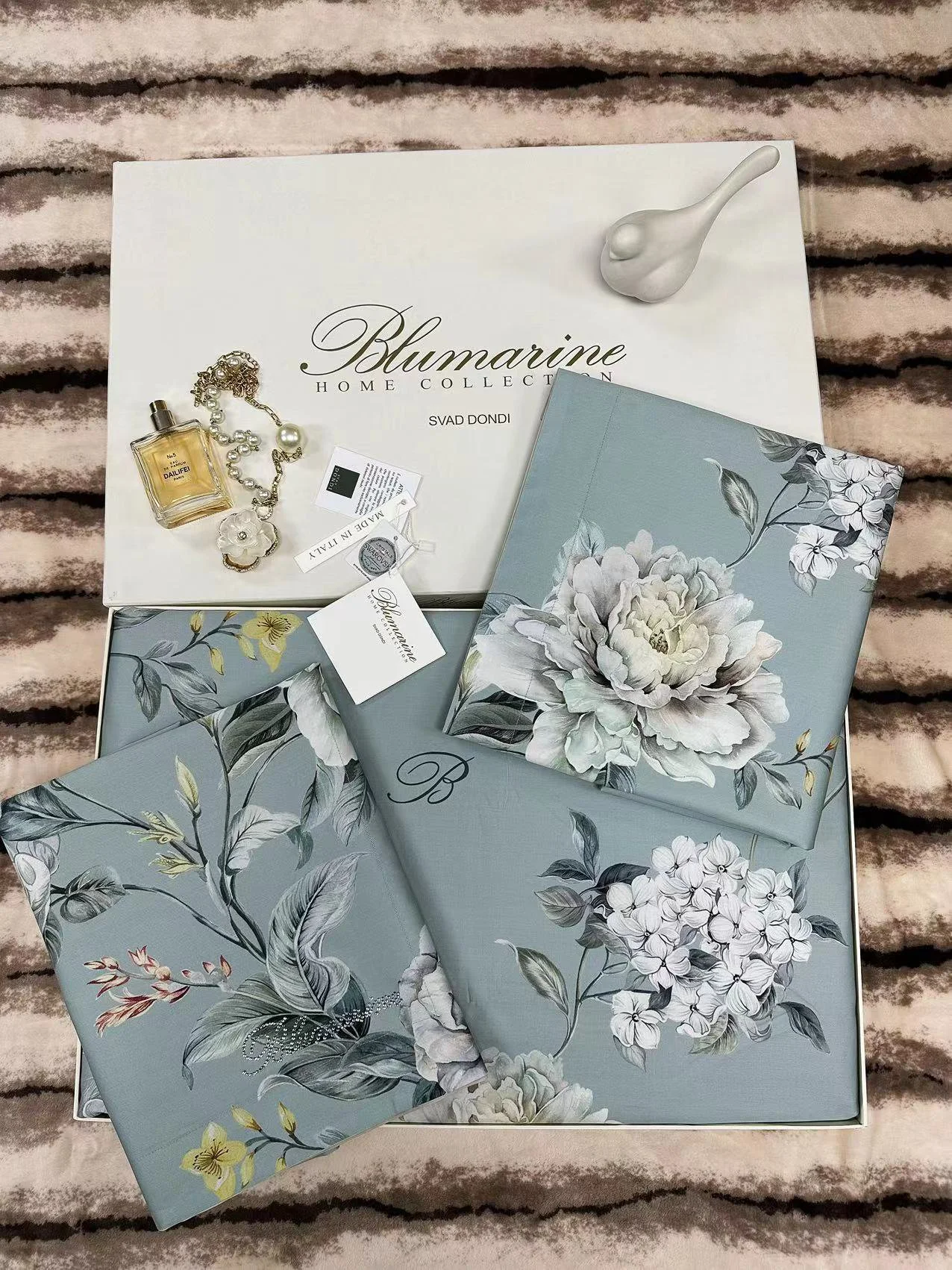 Комплект постельного белья Apollo Bedding Sweet Home Textile Beddings Flowers 2 СП бирюзовый 