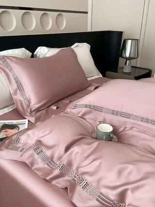 Комплект постельного белья Apollo Bedding HM Tencel Pink двуспальный 