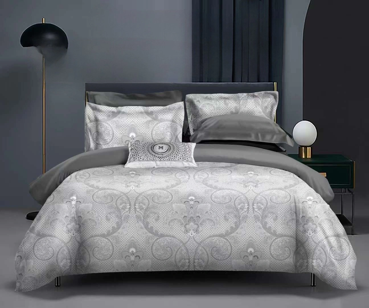 Комплект постельного белья Apollo Bedding Sweet HOME Textile grey двуспальный 